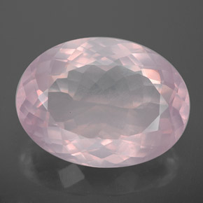 Quartzo rosa rosa natural 13,86ct, corte oval, transparente