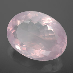 Quartzo rosa rosa natural 13,86ct, corte oval, transparente