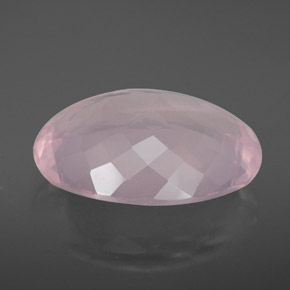 Quartzo rosa rosa natural 13,86ct, corte oval, transparente