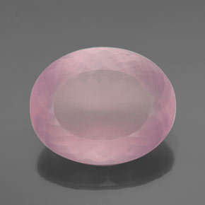 Quartzo rosa rosa natural 39,71ct, corte oval, transparente