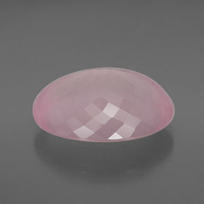 Quartzo rosa rosa natural 39,71ct, corte oval, transparente