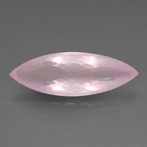 Quartzo Rosa Rosa Natural 26.62ct, Marquesa, Transparente