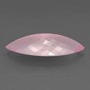 Quartzo rosa rosa natural 25,46ct, marquise, transparente