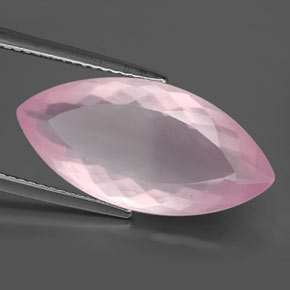 Quartzo rosa rosa natural 8,05ct, marquise, transparente