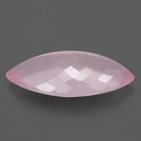 Quartzo rosa rosa natural 8,05ct, marquise, transparente
