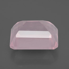 Quartzo rosa rosa natural 6,30ct, corte esmeralda, transparente