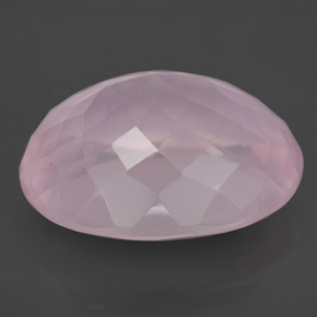 Quartzo rosa rosa natural 12,16ct, corte oval, transparente