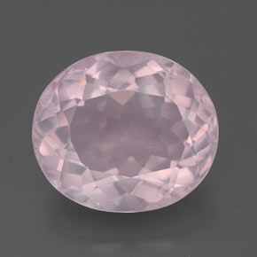 Quartzo rosa rosa natural 5,36ct, corte oval, transparente