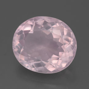 Quartzo rosa rosa natural 5,36ct, corte oval, transparente