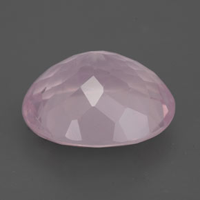 Quartzo rosa rosa natural 5,36ct, corte oval, transparente