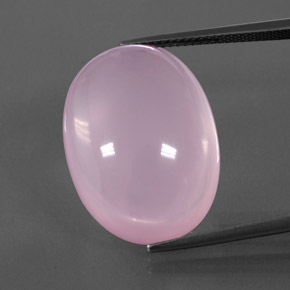 Quartzo rosa rosa natural 31,73ct, corte oval, transparente
