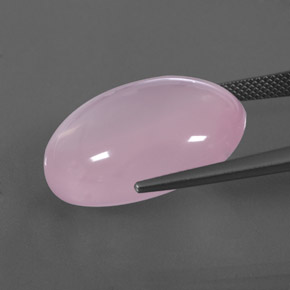 Quartzo rosa rosa natural 31,73ct, corte oval, transparente