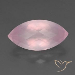 Quartzo rosa rosa natural 23,77ct, marquise, transparente