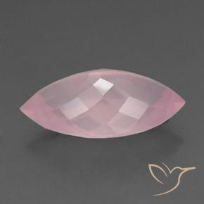 Quartzo rosa rosa natural 23,77ct, marquise, transparente