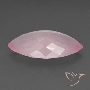 Quartzo Rosa rosa rosa médio Natural 34.50ct, Marquesa, Transparente