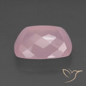 Quartzo Rosa rosa rosa Natural 34.92ct, Almofada, Transparente