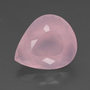 Quartzo rosa rosa natural 25,12ct, formato de pêra, transparente