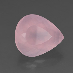 Quartzo rosa rosa natural 25,12ct, formato de pêra, transparente