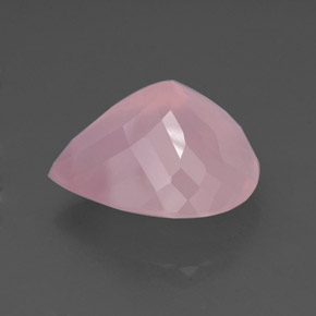 Quartzo rosa rosa natural 25,12ct, formato de pêra, transparente