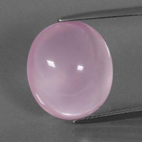 Quartzo rosa rosa natural 16,60ct, corte oval, transparente