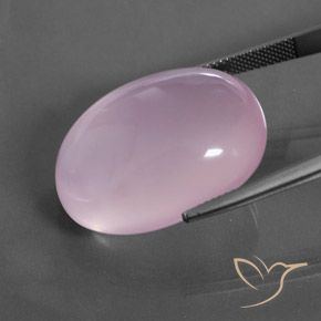 Quartzo Rosa Rosa Cereja Claro Natural 44.34ct, oval, Transparente