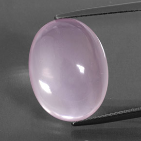 Quartzo Rosa Rosa Cereja Claro Natural 14.55ct, Corte Oval, Transparente