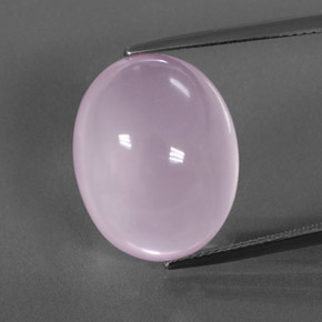 Quartzo rosa rosa natural 20,95ct, corte oval, transparente