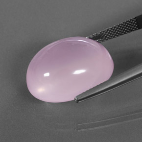 Quartzo rosa rosa natural 20,95ct, corte oval, transparente