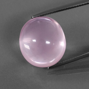 Quartzo rosa rosa natural 21,05ct, corte oval, transparente