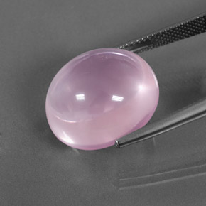 Quartzo rosa rosa natural 21,05ct, corte oval, transparente
