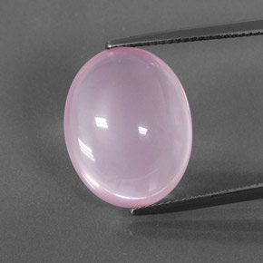 Quartzo rosa rosa natural 13,78ct, corte oval, transparente