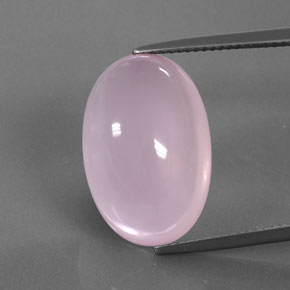 Quartzo rosa rosa natural 15,46ct, corte oval, transparente