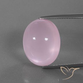 Quartzo Rosa Rosa chiclete Natural 16.93ct, Corte Oval, Transparente