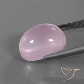 Quartzo Rosa Rosa chiclete Natural 16.93ct, Corte Oval, Transparente