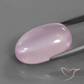 Quartzo Rosa Luz rosa Natural 18.72ct, oval, Transparente