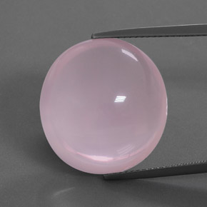 Quartzo rosa rosa natural 28,86ct, corte oval, transparente