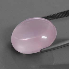 Quartzo rosa rosa natural 28,86ct, corte oval, transparente