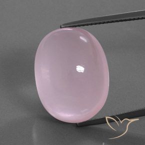 24.95ct Natural Luz rosa Quartzo Rosa, oval, Transparente