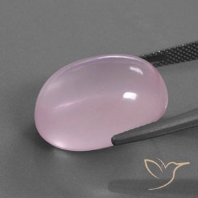 Quartzo Rosa Luz rosa Natural 24.95ct, oval, Transparente