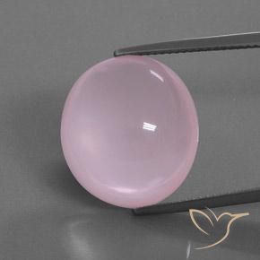 Quartzo rosa rosa natural 18,77ct, corte oval, transparente
