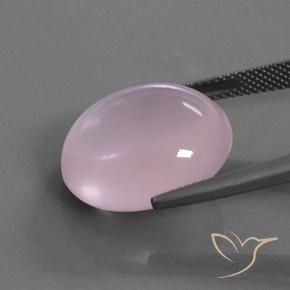 Quartzo rosa rosa natural 18,77ct, corte oval, transparente