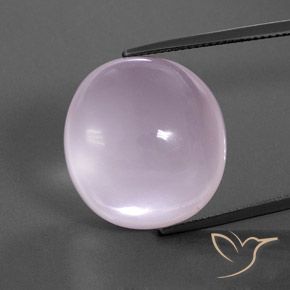 Quartzo rosa rosa natural 37,51ct, corte oval, transparente