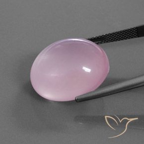 Quartzo Rosa Luz rosa Natural 27.63ct, oval, Transparente/Translúcido