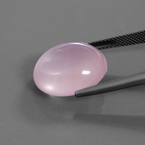 Quartzo Rosa rosa médio Natural 16.44ct, Corte Oval, Transparente