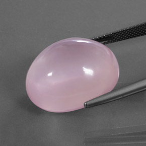 Quartzo rosa rosa natural 32,56ct, corte oval, transparente