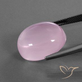 Quartzo Rosa Rosa chiclete Natural 17.98ct, oval, Transparente