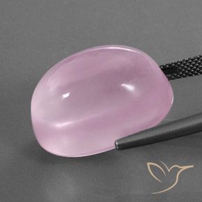 Quartzo rosa rosa natural 30,02ct, corte oval, transparente