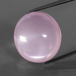 Quartzo Rosa Luz rosa Natural 23.67ct, Corte Oval, Transparente