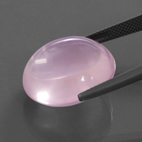Quartzo Rosa Luz rosa Natural 23.67ct, Corte Oval, Transparente