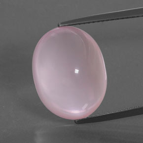 Quartzo Rosa Rosa chiclete Natural 14.89ct, Corte Oval, Transparente